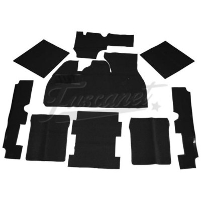 Kit alfombras 73-77 con posapie negra EMPI